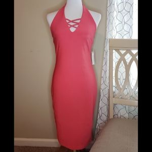 NWT Bisou Bisou halter dress